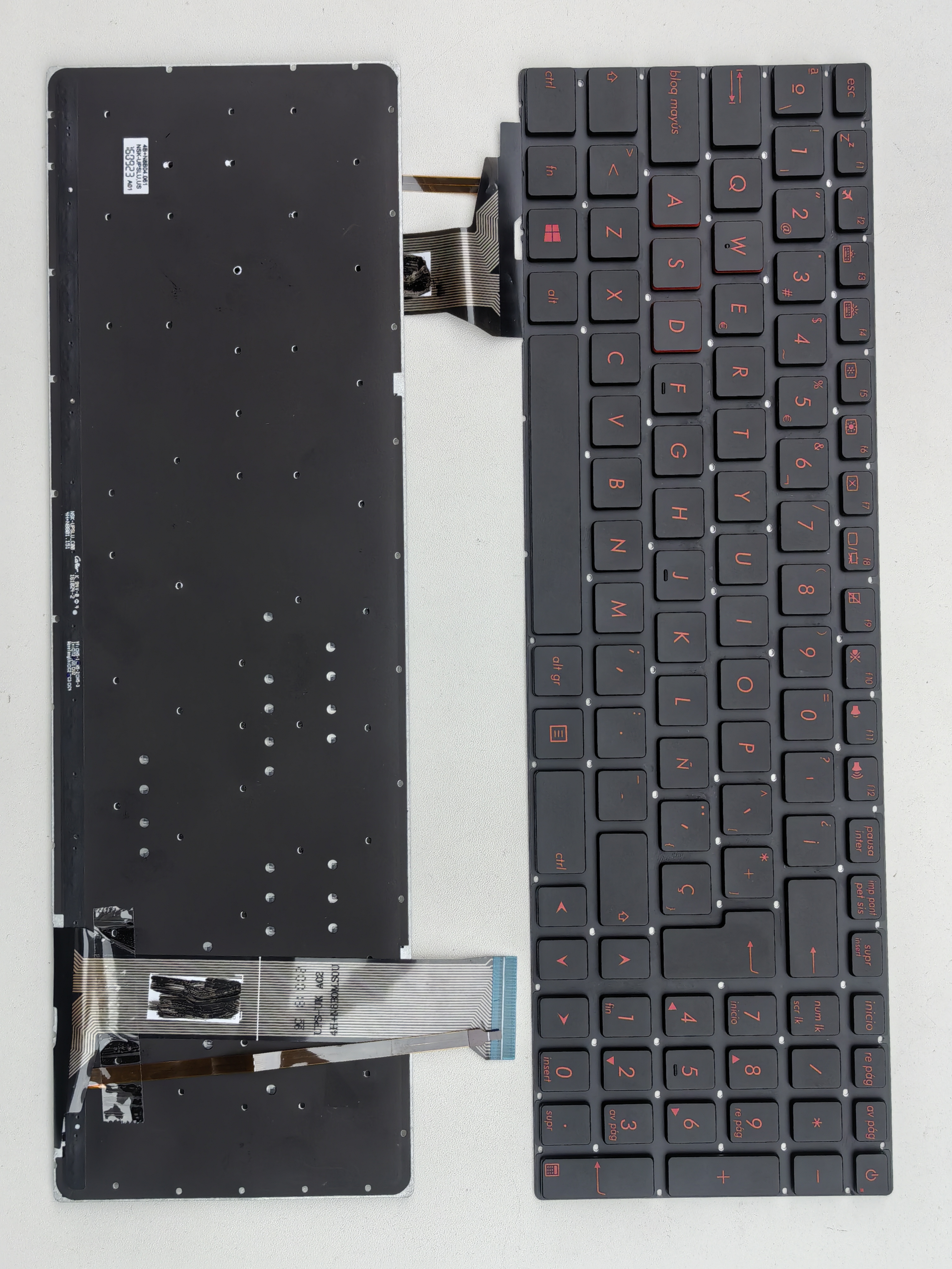 Picture of New Replacement Laptop Keyboard For ASUS GL552 BLACK Backlit,Red Printing (OEM) SP Layout
